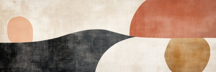 Abstract Geometric Shapes Artwork   Modern Minimalist Design Wall Art