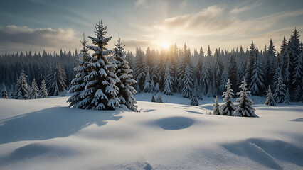 Fototapeta premium snow in the winter