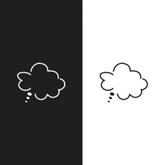 Speech bubble, speech balloon, chat bubble line art vector icon for apps and websites