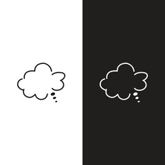 Speech bubble, speech balloon, chat bubble line art vector icon for apps and websites