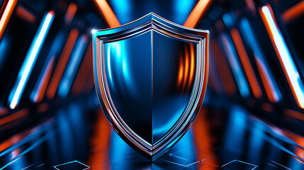 Cyber Shield in Neon Lights