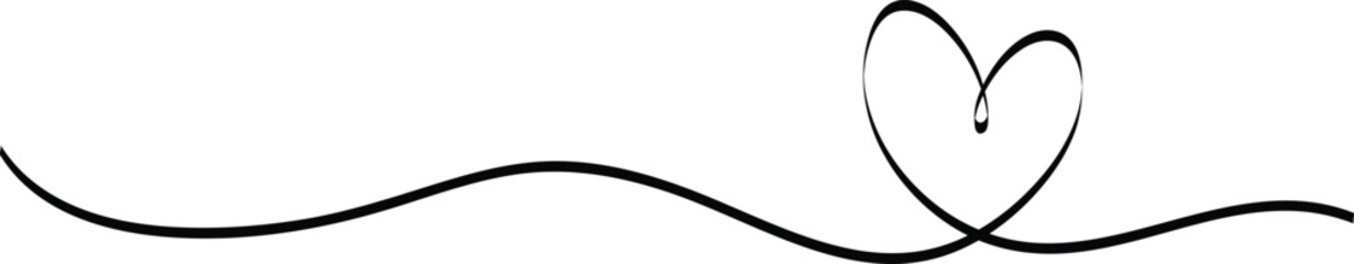 Hand drawn doodle heart. Stroke is editable so you can make it thiner or thicker. Continuous seamless line art drawing.