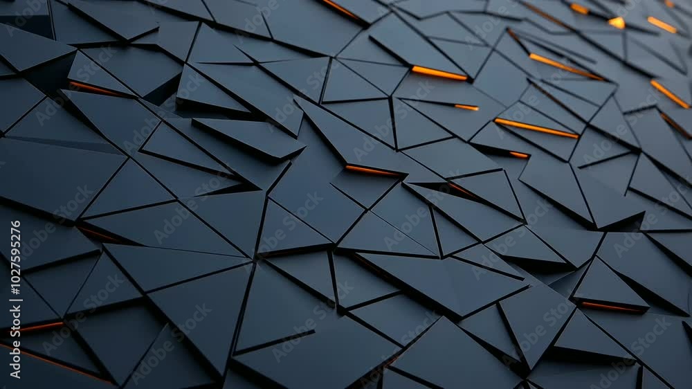 Aufkleber a sleek geometric pattern with sharp triangles in metallic hues, offering a modern and tech-savvy fe