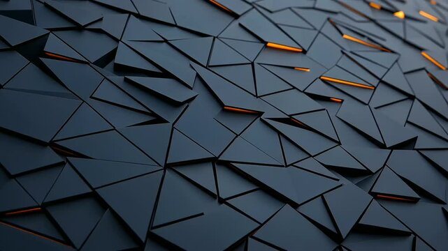A sleek geometric pattern with sharp triangles in metallic hues, offering a modern and tech-savvy feel
