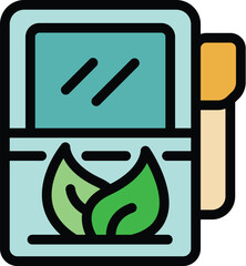 This icon depicts a gas station offering eco friendly fuel, highlighting the transition towards sustainable energy sources