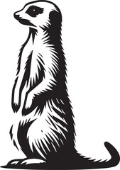 Meerkat silhouette vector