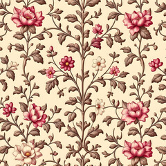 seamless pattern with flowers	
