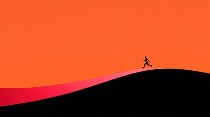Person running towards the horizon, symbolizing the excitement of new beginnings