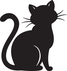 black cat vector illustration