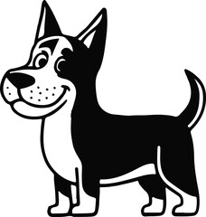 vector illustration of a dog