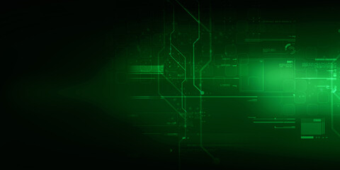 2d illustration Abstract futuristic electronic circuit technology background