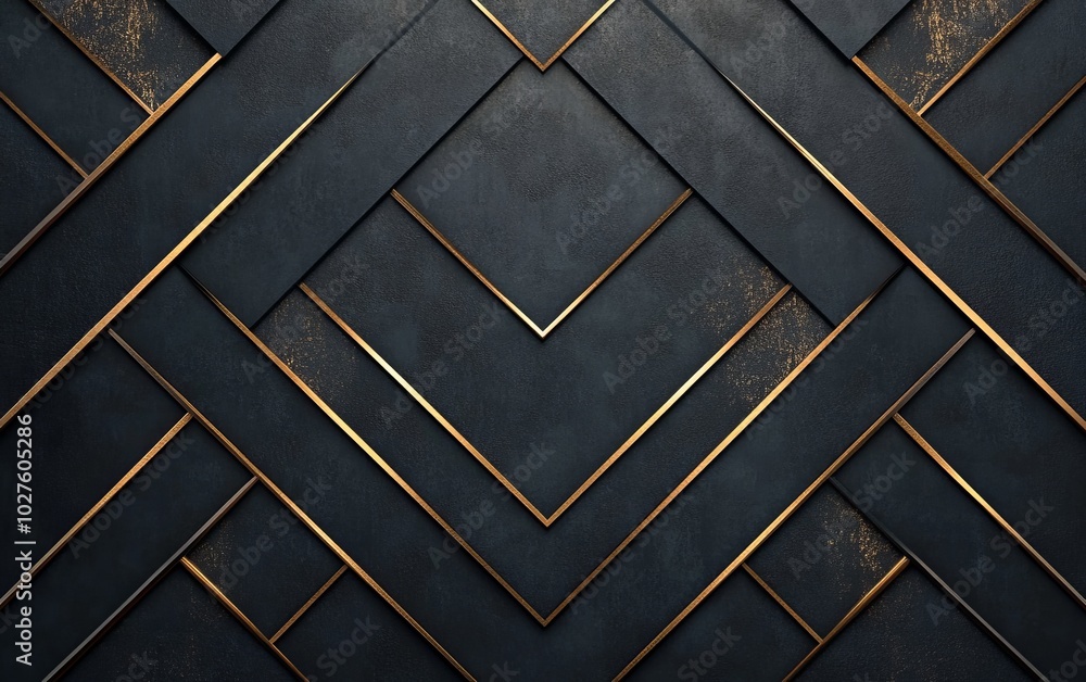 Poster a textured background featuring geometric patterns with metallic accents, ideal for design projects.