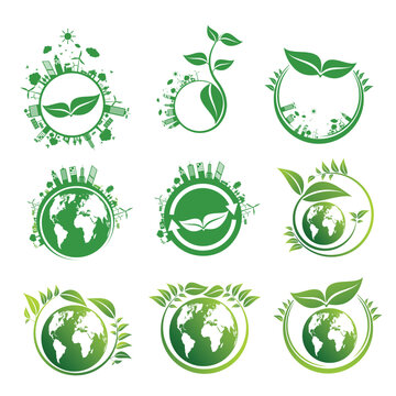 Ecology green save  earth concept