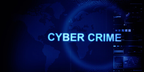 2d illustration abstract Cyber crime



