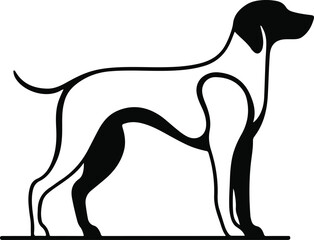 black dog silhouette