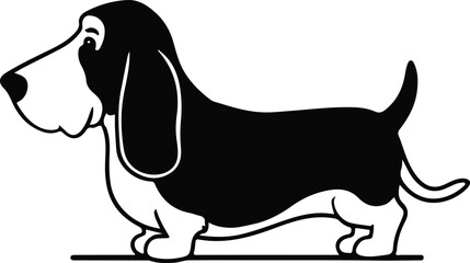 Trending Dog Silhouette Vector for Stylish Home Décor and Merchandise.