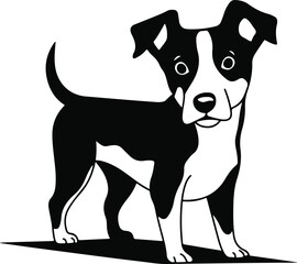 Trending Hand-Drawn Dog Silhouette Vector for Unique Designs.
