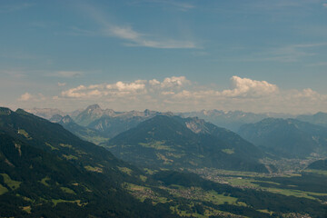 Alpine scenery in the Bludenz area in Vorarlberg in Austria