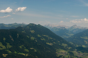 Alpine scenery in the Bludenz area in Vorarlberg in Austria