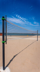 volleyball net on the beach