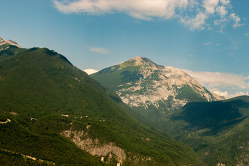 Innsbruck area in Tyrol seen from a small plane
