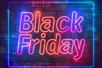 A neon sign that says Black Friday