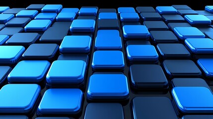 Naklejka premium Abstract blue and black square background.