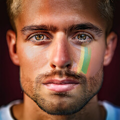 Obraz premium Men's Determined Faces Reflecting LGBTQ Solidarity