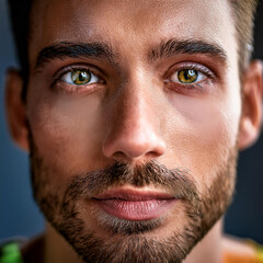 Obraz premium Men's Determined Faces Reflecting LGBTQ Solidarity