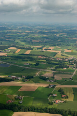 Bavarian landscape seen from a small plane