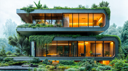 Maison d'habitation écologique durable 