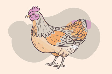 hen with eggs