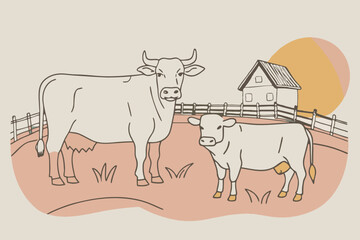 cow and calf © AI Designer