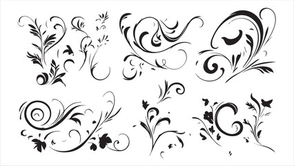 Floral Moon Simple Line Art Drawing SVG Design Template
