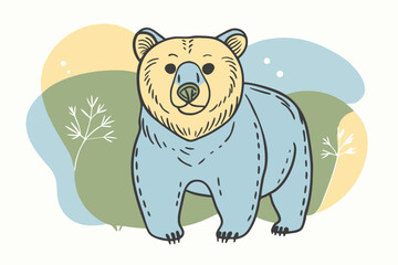 bear in the water
