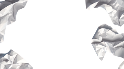 zgnieciony kawałek papieru, zgnieciona tekstura papieru, złożony, złożona geometria, zgnieciona gazeta jako tekstura, zagięcia, dynamiczne zagięcia, wyodrębnione z tła