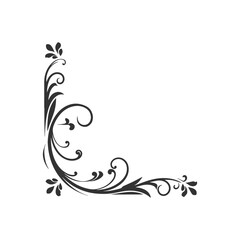 Black and white ornate handdrawn elements