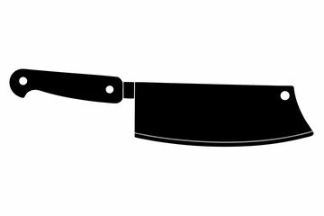 
Butcher knife icon, Butcher knife silhouette vector. Cut of beef meat

