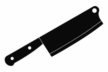 
Butcher knife icon, Butcher knife silhouette vector. Cut of beef meat
