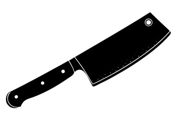
Butcher knife icon, Butcher knife silhouette vector. Cut of beef meat
