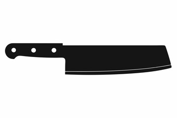 
Butcher knife icon, Butcher knife silhouette vector. Cut of beef meat
