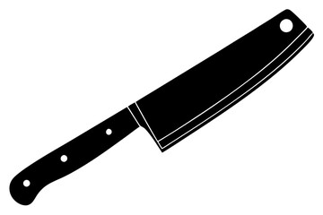 
Butcher knife icon, Butcher knife silhouette vector. Cut of beef meat
