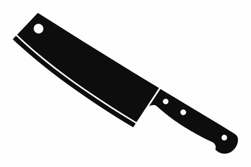 
Butcher knife icon, Butcher knife silhouette vector. Cut of beef meat
