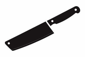 
Butcher knife icon, Butcher knife silhouette vector. Cut of beef meat
