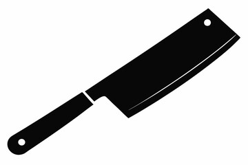 
Butcher knife icon, Butcher knife silhouette vector. Cut of beef meat
