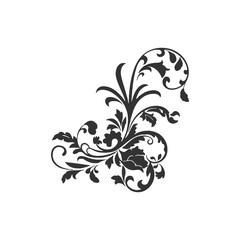 Black and white ornate handdrawn elements