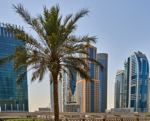 Architecture of Dubai city in Arab Emirates