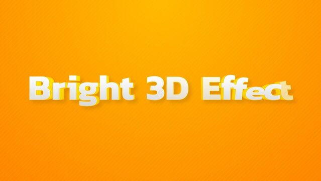 Playful Bright 3D Effect Text Title Intro