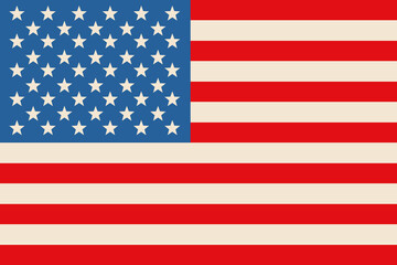 Naklejka premium United States of America national flag. Vector illustration.