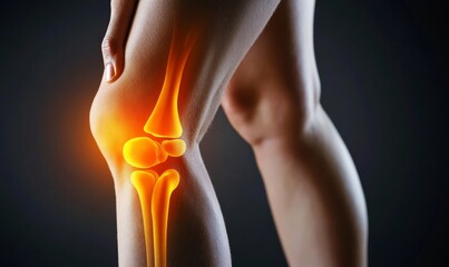 Obraz premium Discover knee arthritis, joint pain, and inflammation. Treat osteoarthritis and rheumatoid disease with surgery, injections, and rehabilitation for optimal health and support